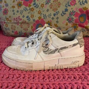 Zebra print Nike air forces